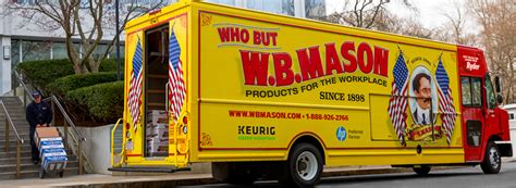 W.b. mason company - Our company. From our beginnings in 1898 as a small storefront in Brockton, MA, W.B. Mason has become the second largest privately owned workplace products dealer in the U.S. We are more than just paper, though. Our one-stop shopping experience, coupled with amazingly low prices and your own client relations team, provides unparalleled service ... 